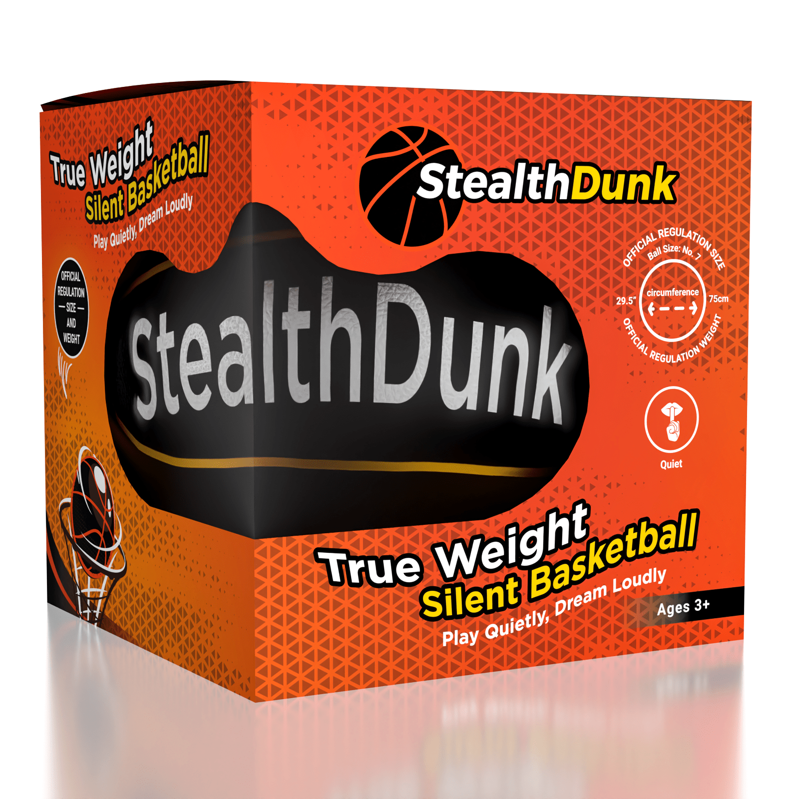 StealthDunk True Weight Silent Basketball No. 7 Full Size Simple Exclusive