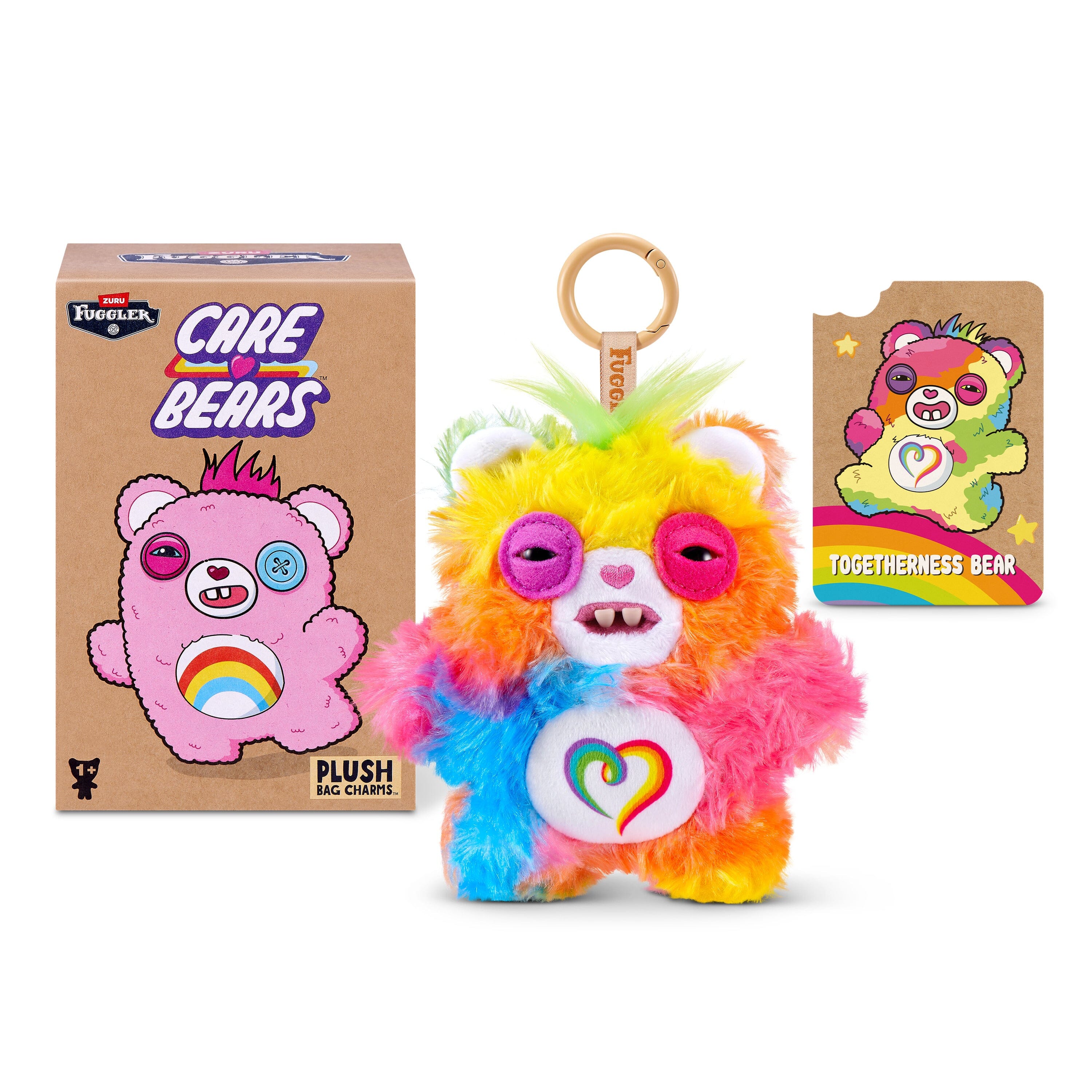 Fugglers Care Bears Plush Keyring Series 1 Blind Box (1pc) Simple Fuggler