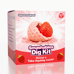 SqueezeSquad Taba Deluxe Smash and Squeeze Fidget Toy - Strawberry Simple SqueezeSquad