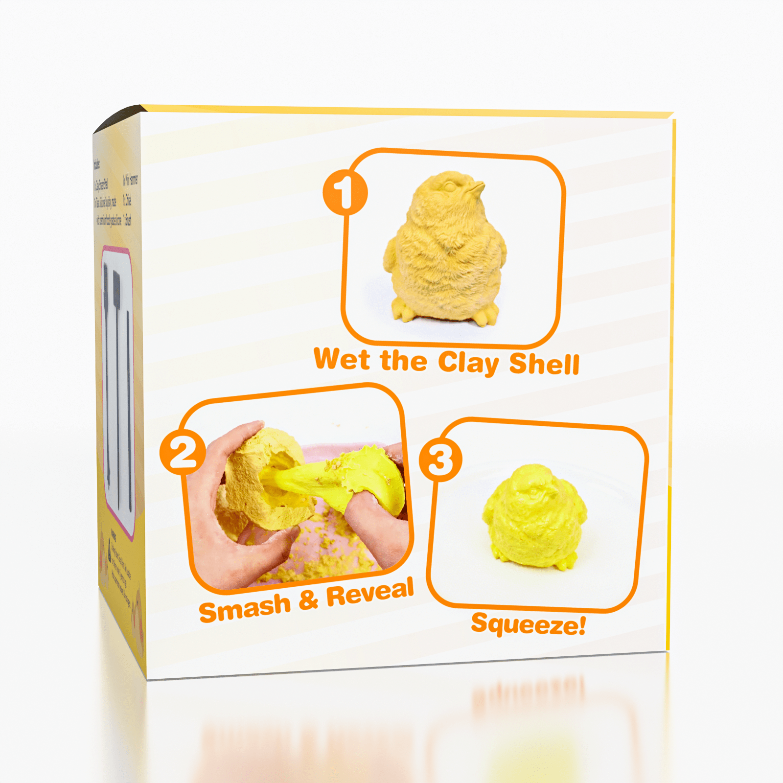 SqueezeSquad Taba Deluxe Smash and Squeeze Fidget Toy - Chick Simple SqueezeSquad
