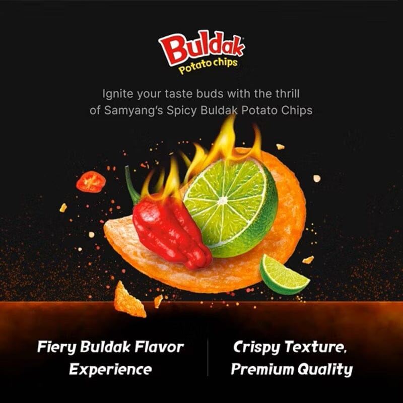 Samyang Buldak Potato Chips Chilli & Lime (55g) Simple Lay's