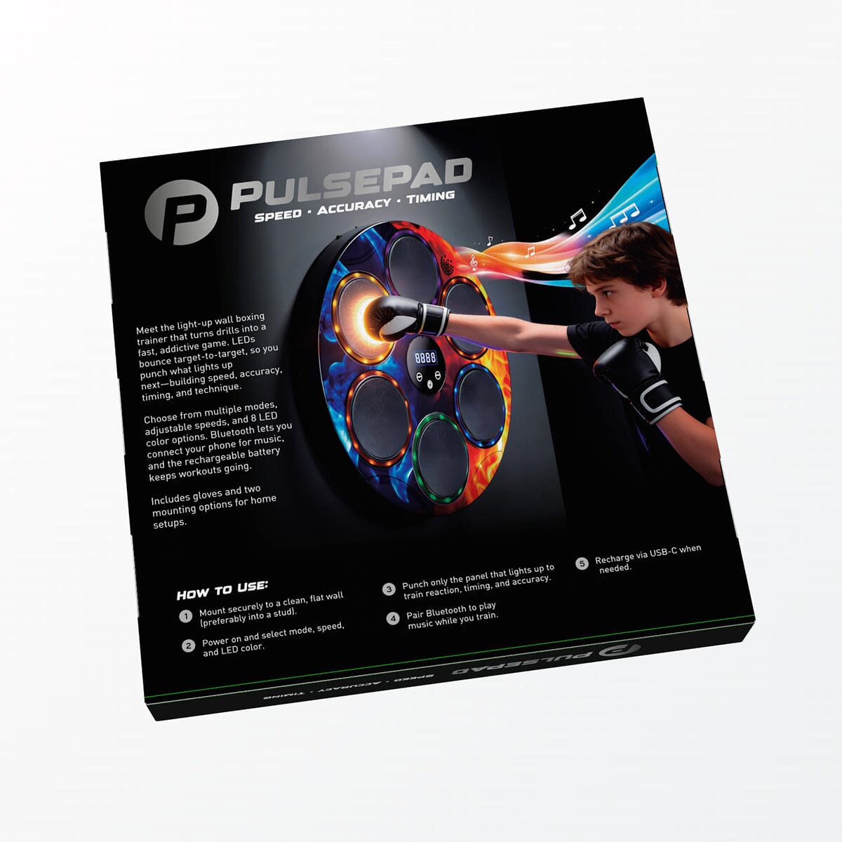 PulsePad: Light Up Boxing Trainer Simple Boxbollen
