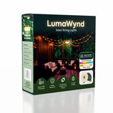 LumaWynd Solar String Lights – 10M Wind-Up LED Outdoor Lights (USB + Solar) Simple Exclusive