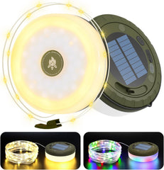LumaWynd Solar String Lights – 10M Wind-Up LED Outdoor Lights (USB + Solar) Simple Exclusive