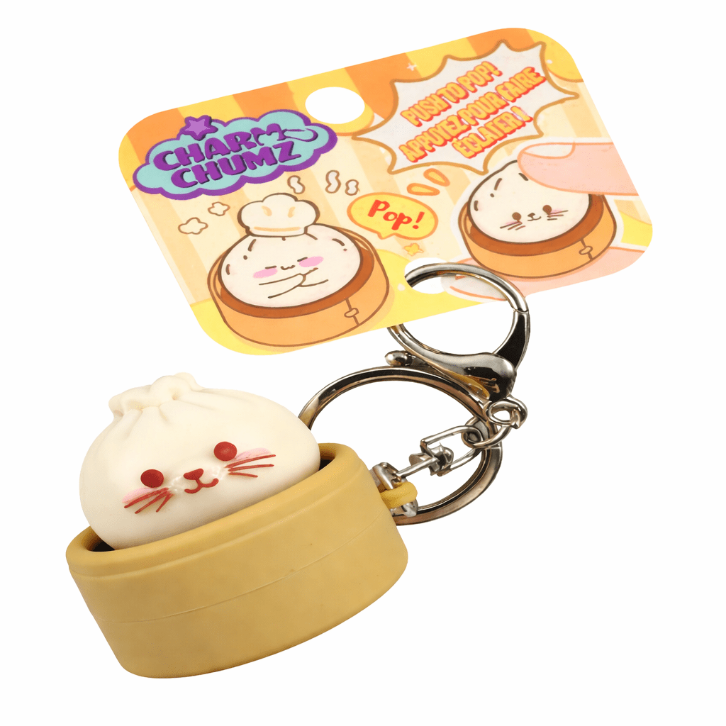 Charm Chumz Clicker Buns Keychain – 1 Random Surprise Bun Charm Simple Charm Chumz