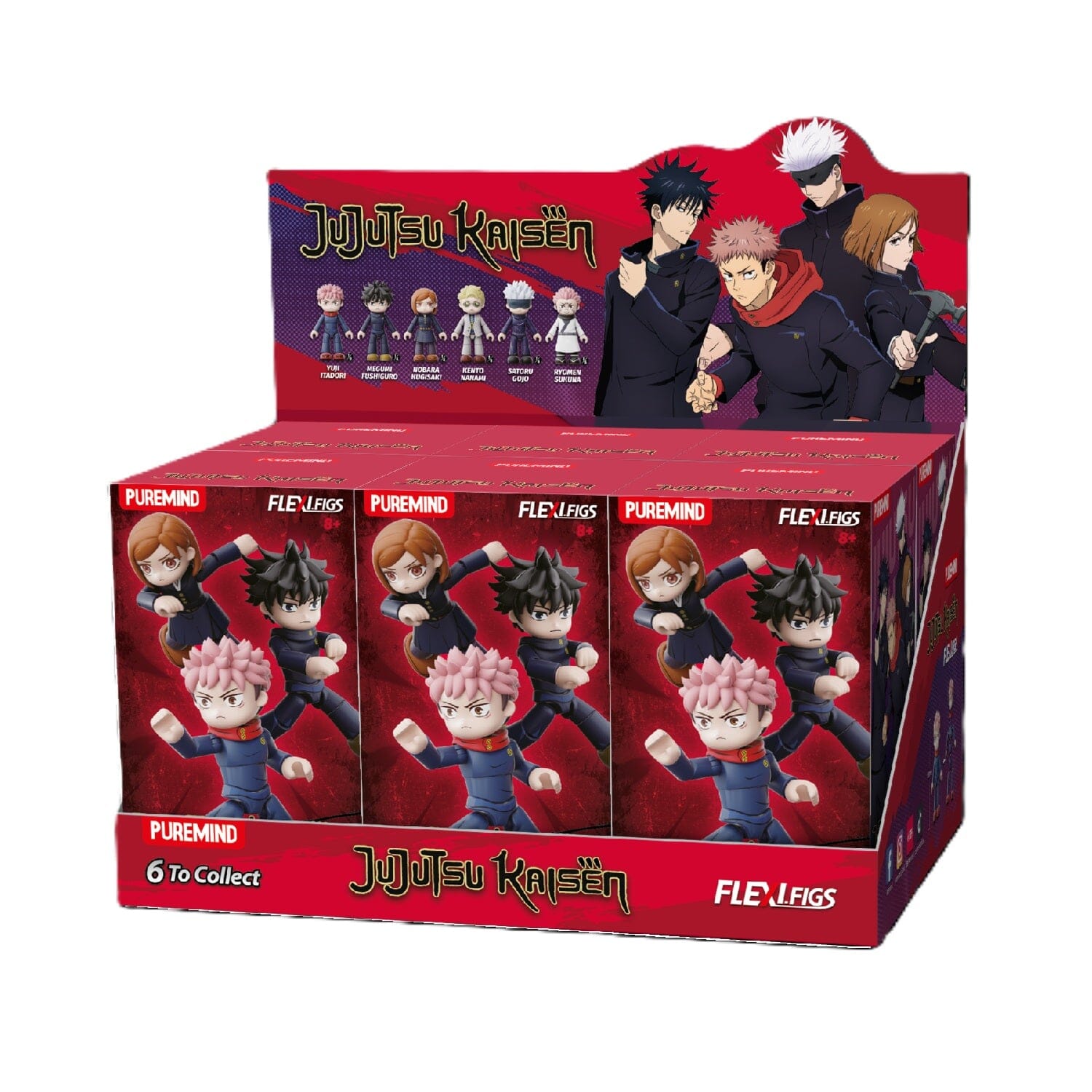 Puremind Jujutsu Kaisen Flexifigs Total Assault Buildable Figures Blind Box (1pc) Simple Puremind