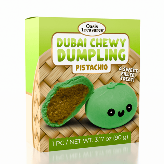 Dubai Dumpling Pistachio Flavor Korean Chewy Cookie by Oasis Treasures (90g) Simple Oasis Treasures