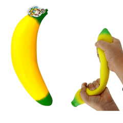 SQEESHY YUM 12” Big-Big Buh Nay Nay Super Squishy Fidget Toy – Jumbo Banana Stress Relief Toy (1pc) Simple Exclusive
