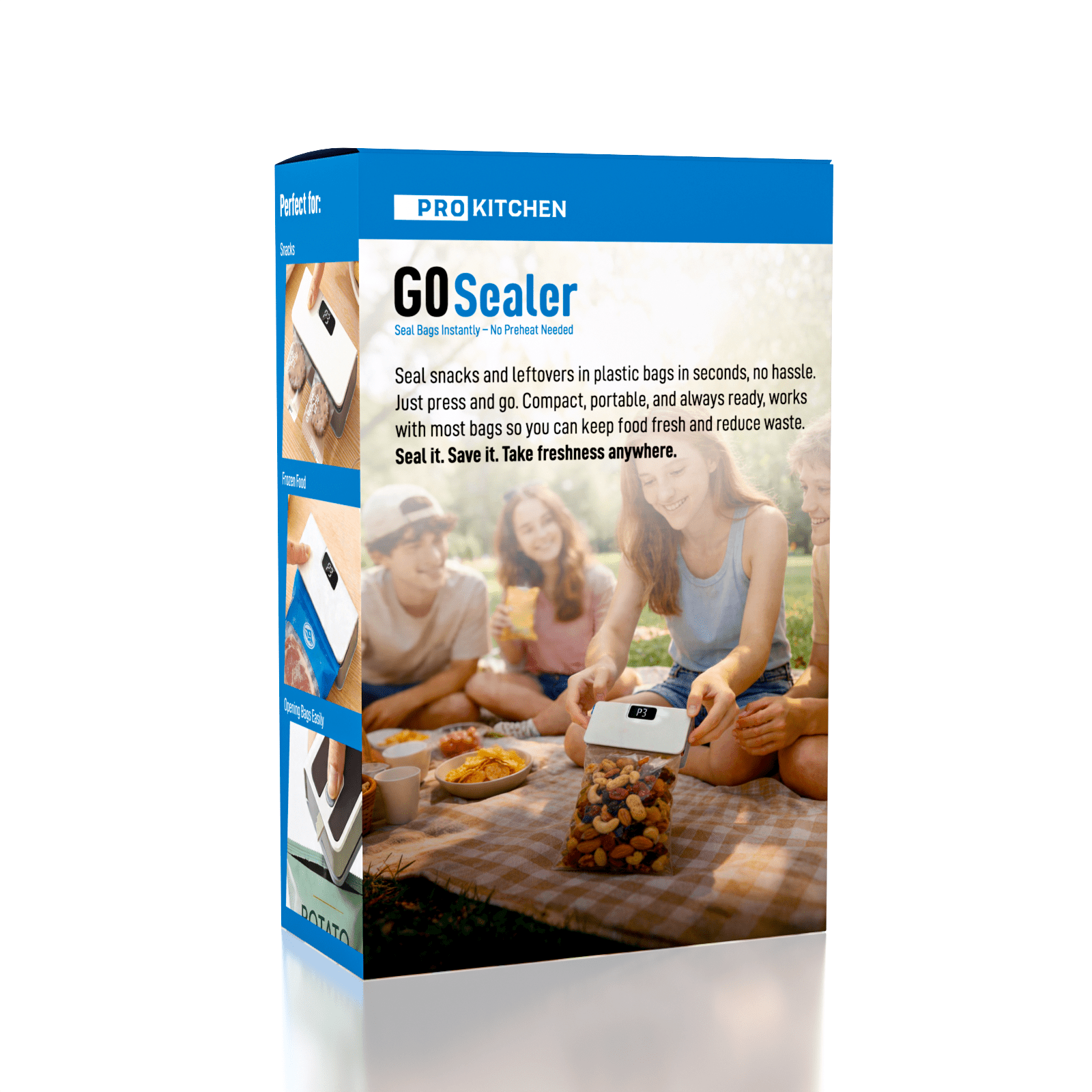 ProKitchen GoSealer Instant One-Touch Food Sealing Machine Simple ProKitchen