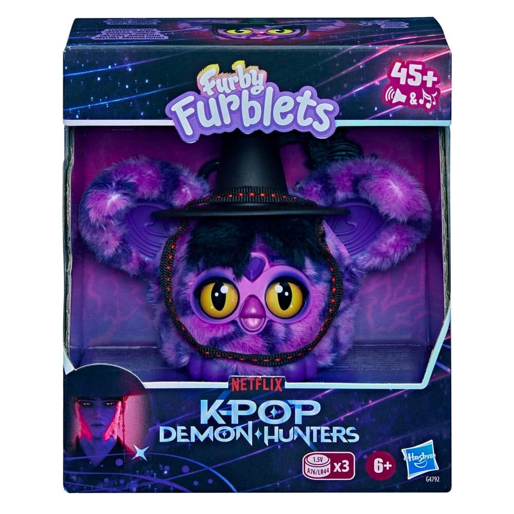KPop Demon Hunters Saja Boy Furby Furblets Interactive Toy Simple KPop Demon Hunters