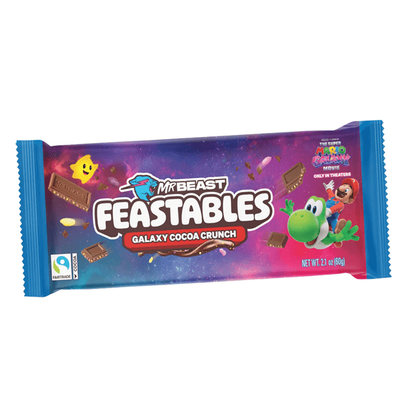 MrBeast Feastables Super Mario Galaxy Crunch Chocolate (60g) – Limited Edition Crispy Chocolate Bar Simple MrBeast