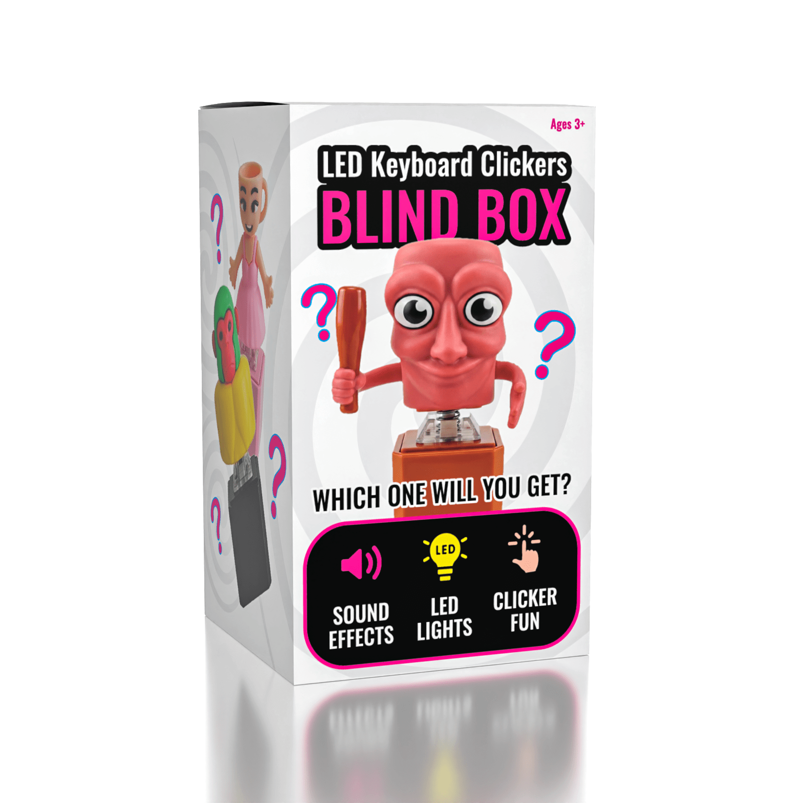 Absurdio Italian Brainrot 3-in-1 LED Keychain Fidget Clicker Toy Blind Box (1pc) Simple Exclusive