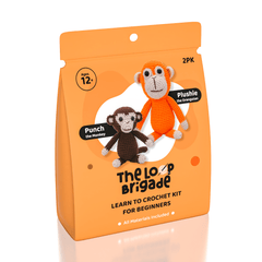 The LOOP Brigade: DIY Crochet Plush Toy Complete Kit For Beginners - Punch The Monkey Simple The LOOP Brigade