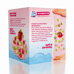 LIT Slime DIY Scented Slime Kit with Charms (1 Jar) Strawberry Blossom Simple LIT Slime