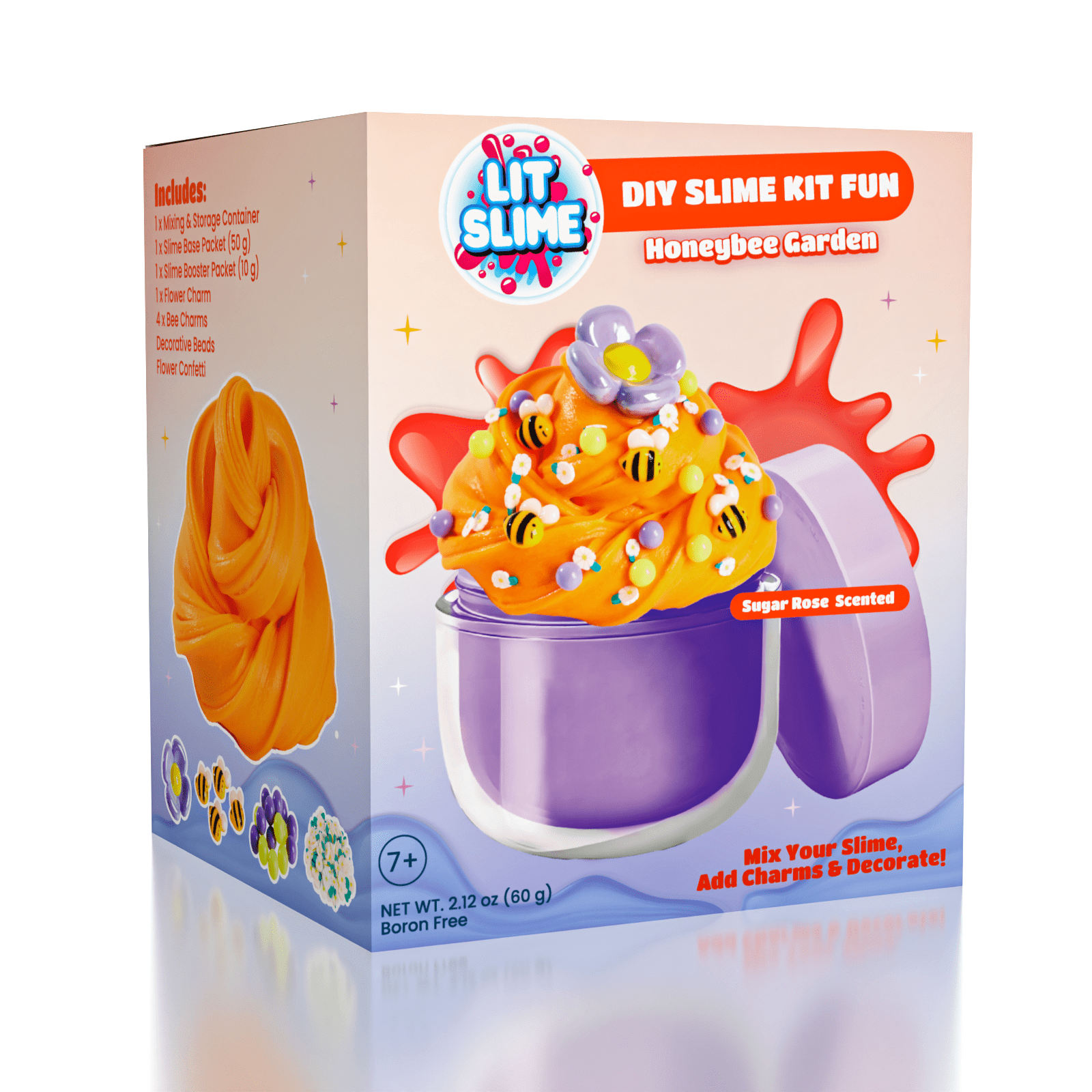 LIT Slime DIY Scented Slime Kit with Charms (1 Jar) Honeybee Garden Simple LIT Slime