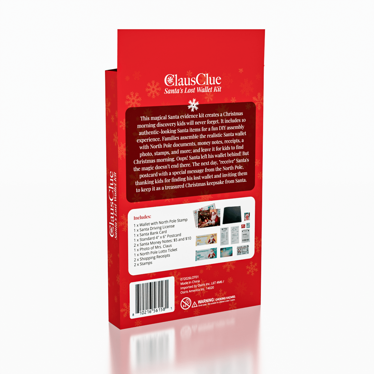 Claus Clue: Santa's Lost Wallet Christmas Kit (1pc) Simple Claus Clue