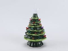 Festiluma Light-Up Tabletop 8" Ceramic Christmas Tree Décor Simple Festiluma
