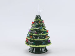 Festiluma Light-Up Tabletop 8" Ceramic Christmas Tree Décor Simple Festiluma
