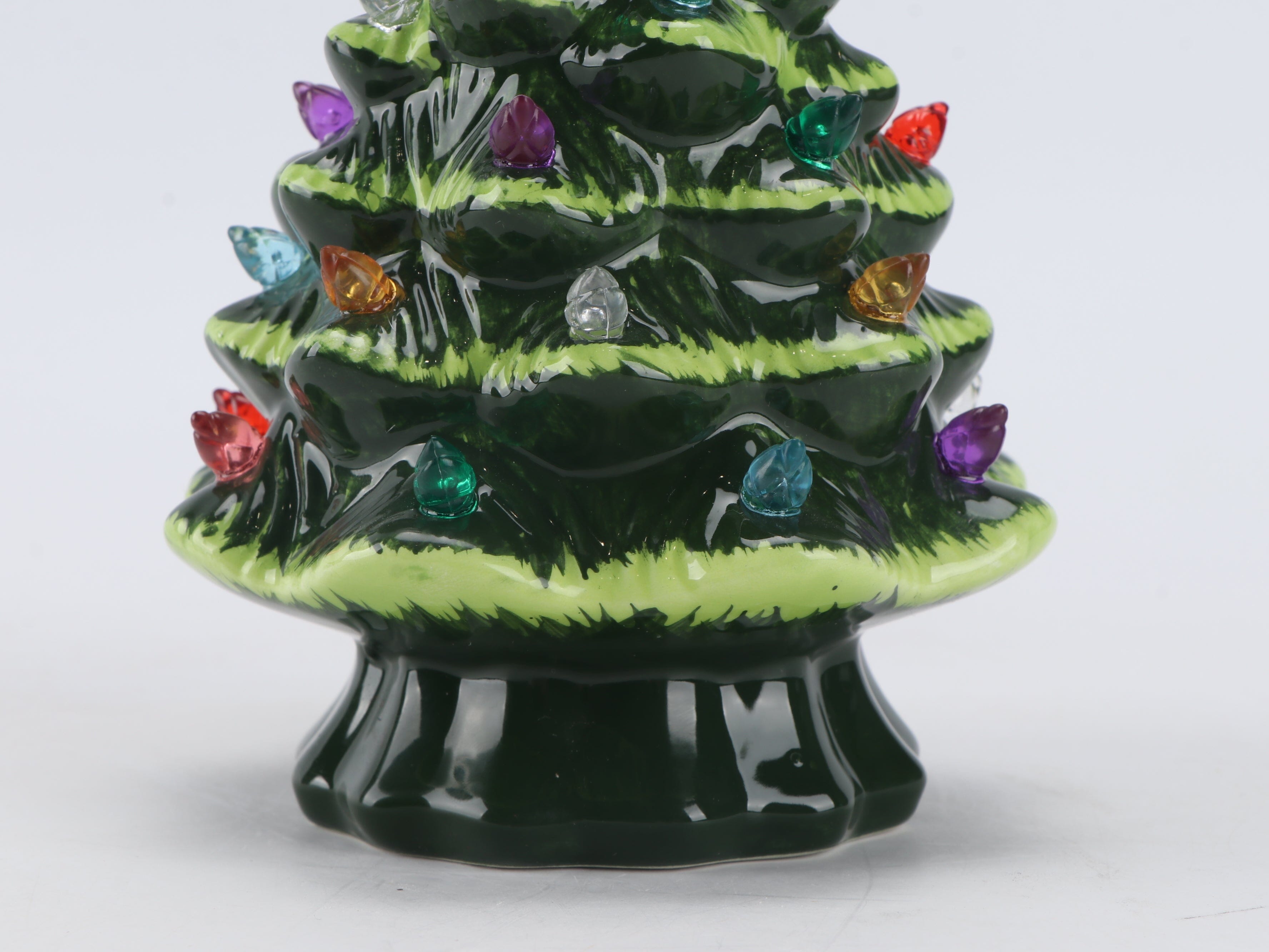 Festiluma Light-Up Tabletop 8" Ceramic Christmas Tree Décor Simple Festiluma