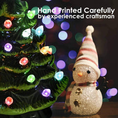Festiluma Light-Up Tabletop 8" Ceramic Christmas Tree Décor Simple Festiluma