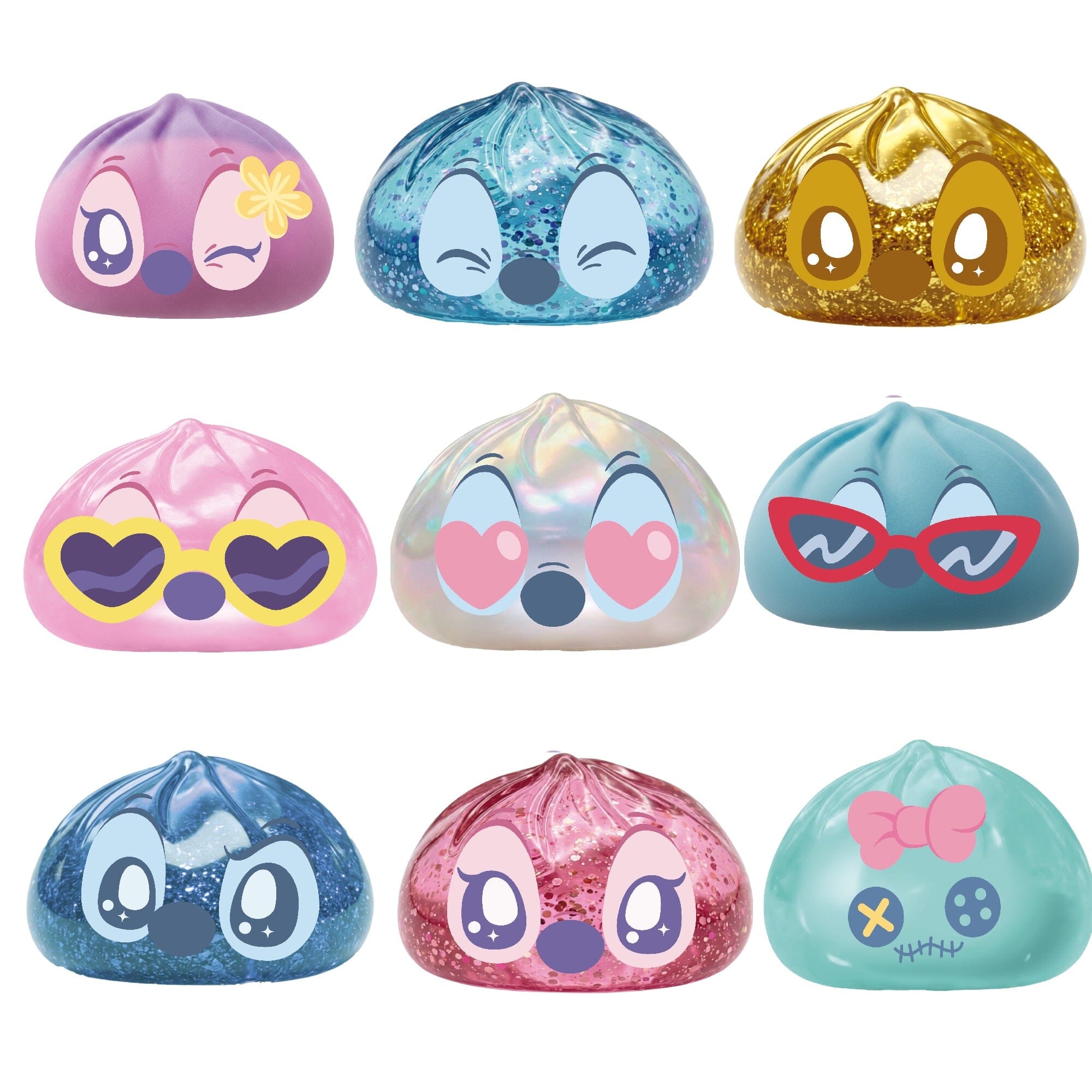 Disney Stitch Dumpling Friends Mystery Bun Squishy Fidget Toy (1pc) Ships Assorted Simple Exclusive