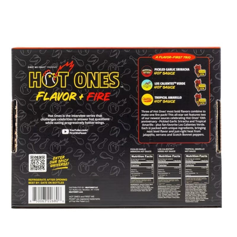 Hot Ones® Flavor + Fire Hot Sauce Trio Pack (3 X 15 Oz) Simple Hot Ones
