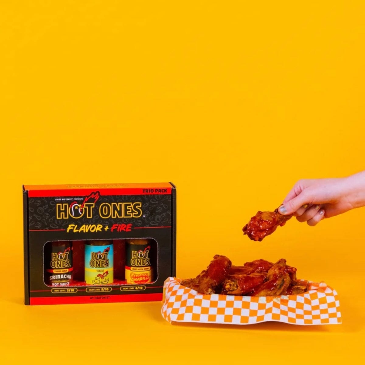 Hot Ones® Flavor + Fire Hot Sauce Trio Pack (3 X 15 Oz) Simple Hot Ones