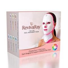 RevivaRay 7-in-1 LED Light Therapy Face + Neck Beauty Mask