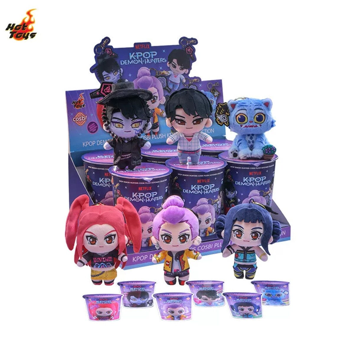 Hot Toys Cosbi - KPop Demon Hunters Plush Keychain Blind Box (1pc) Simple One Piece