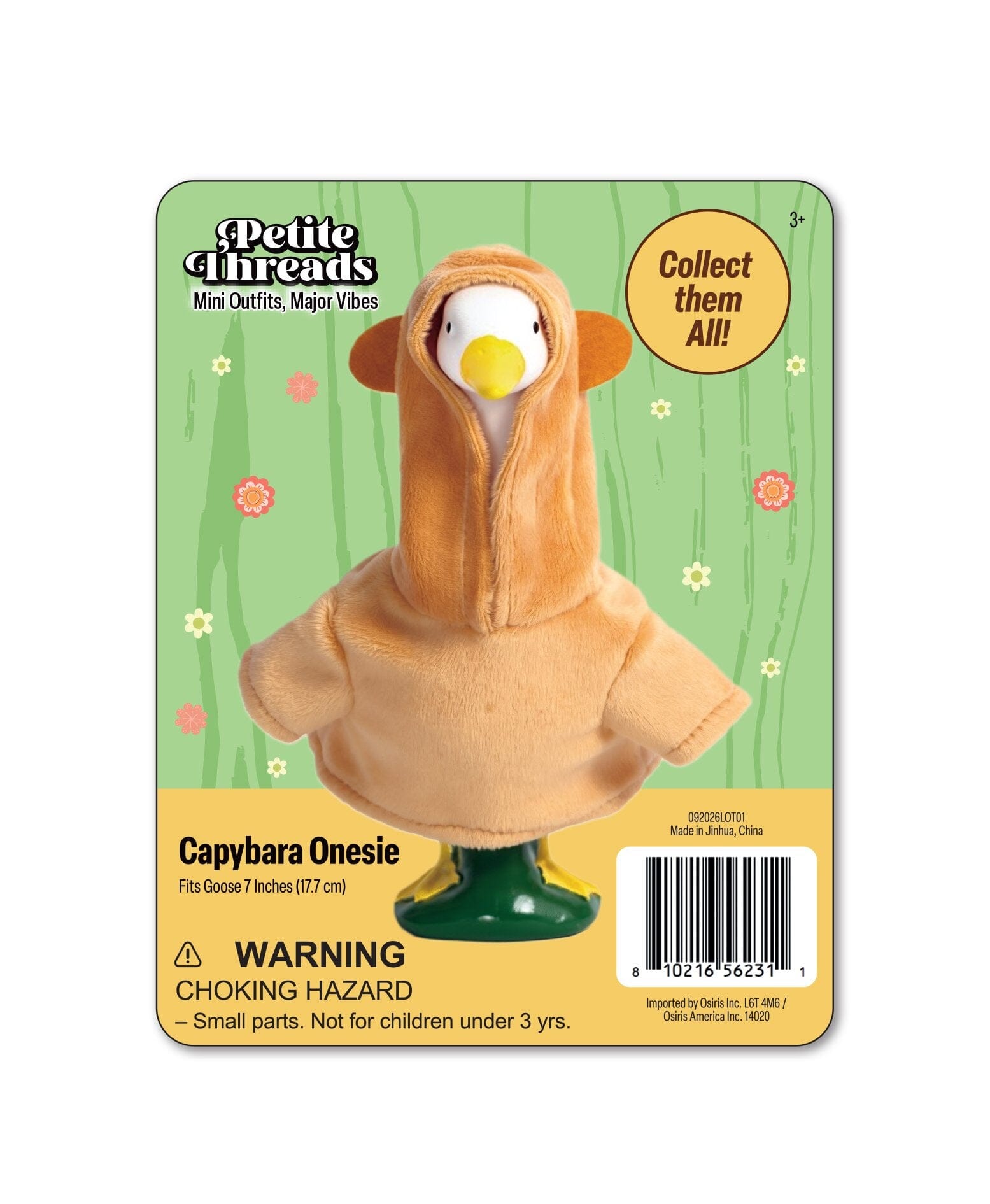 Petite Threads Capybara Onesie for 7-Inch Goose (1pc) Simple Petite Threads