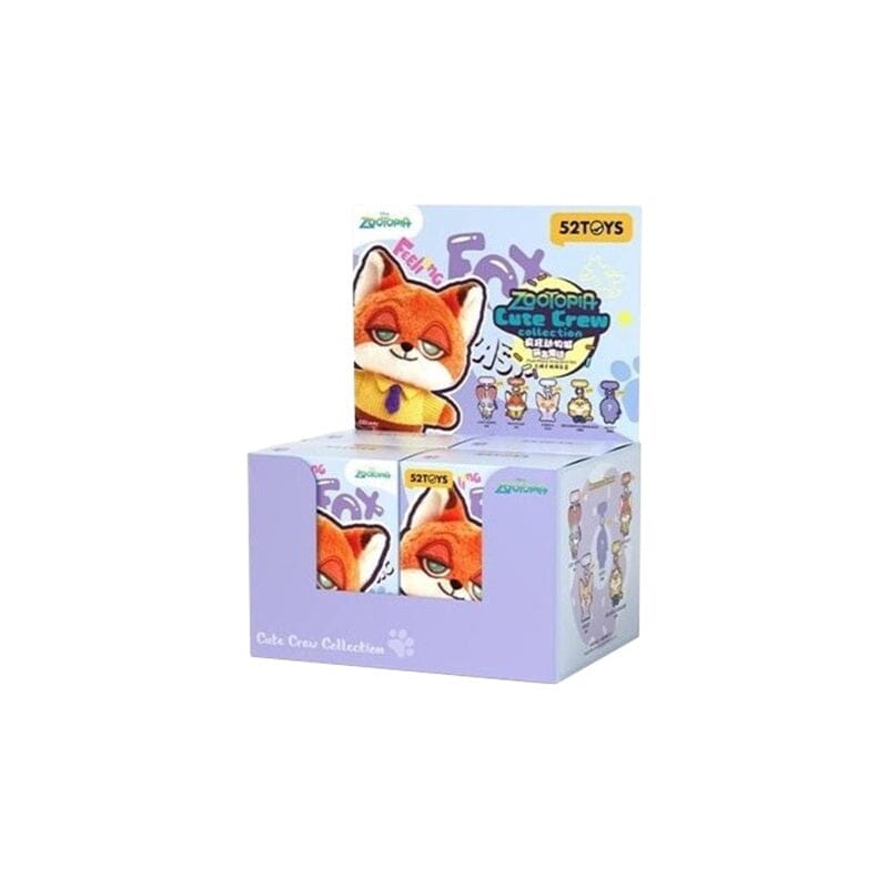 52TOYS x Disney: Zootopia Cute Crew Phone Strap Plush Blind Box (1pc) Simple 52TOYS
