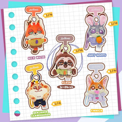 52TOYS x Disney: Zootopia Cute Crew Phone Strap Plush Blind Box (1pc) Simple 52TOYS