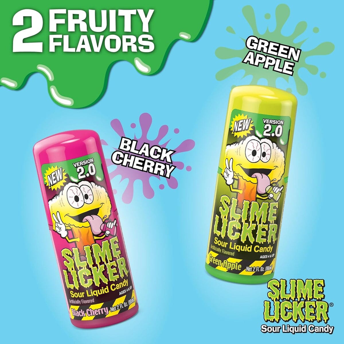 Toxic Waste: Slime Licker 2.0 - Green Apple & Black Cherry Version Roller (Ships Assorted) Simple Toxic Waste