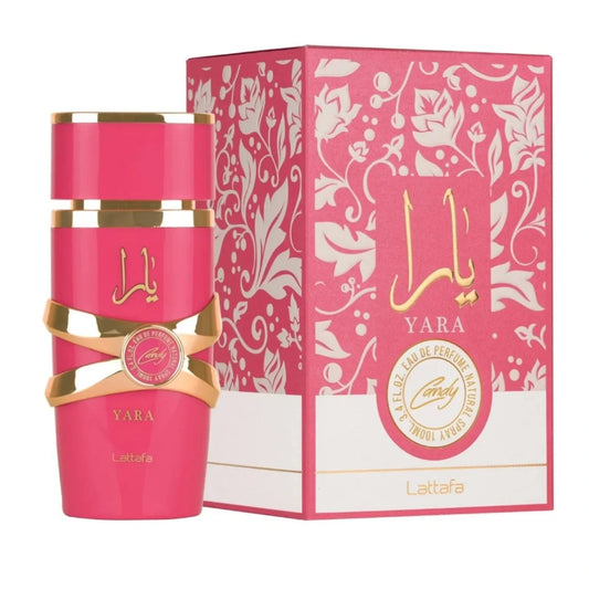 Yara by Lattafa Perfumes Candy Fragrance Spray (100mL) Simple Lattafa