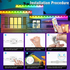 Pulsationz Under Eave String Lights (49.2ft) Simple Pulsationz