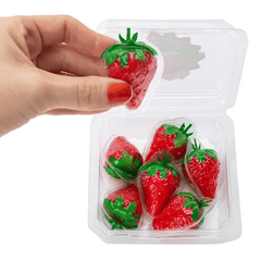 Raindrops Gummy: Liquid Filled Strawberries Gummy - 3.8oz Simple Raindrops
