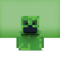 TUBBZ: Minecraft - Creeper Rubber Duck Figure (Mini Edition) Simple TUBBZ