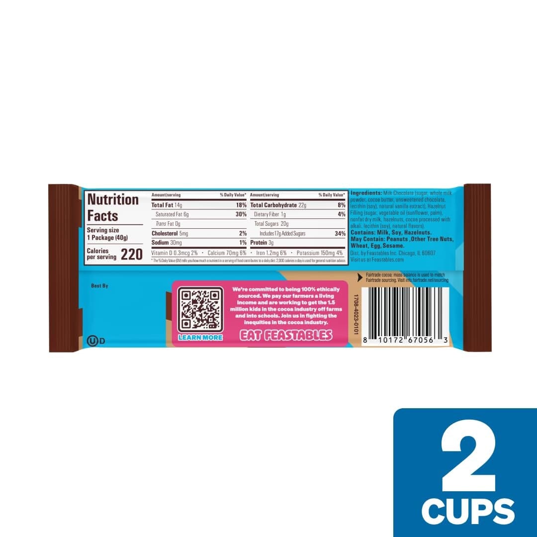 Mr Beast: Feastables Creamy Hazelnut Chocolate Cups - 1.41oz Simple MrBeast