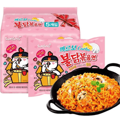 Samyang Buldak Hot Chicken Ramen Noodles Carbo Flavor (5pk) Simple Showcase