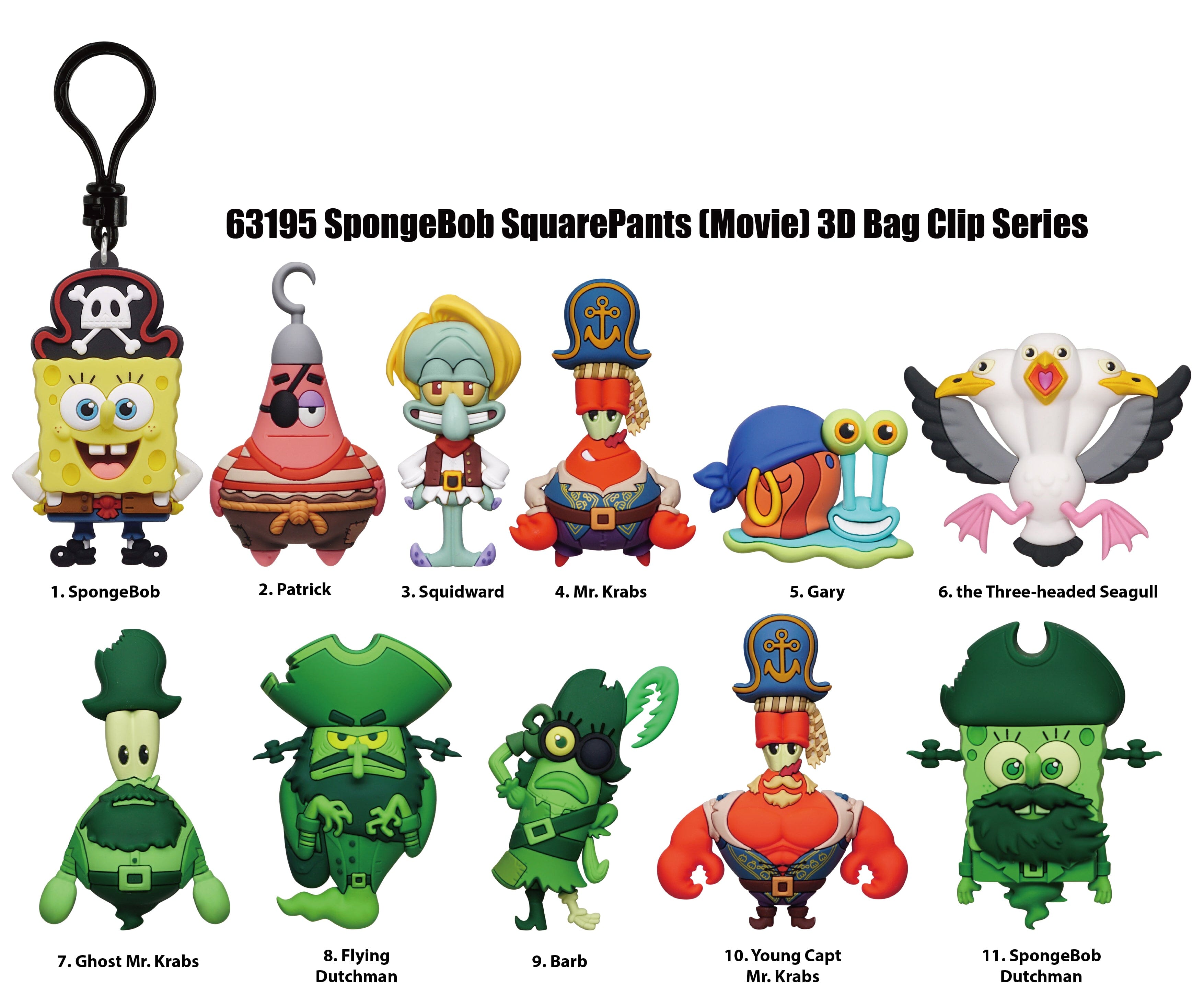 Nickelodeon: SpongeBob SquarePants Movies 3D Foam Bag Clip Blind Bag (1pc) Simple SpongeBob SquarePants
