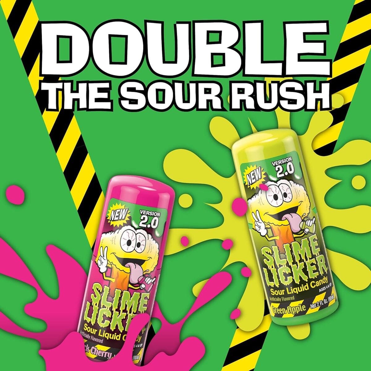 Toxic Waste: Slime Licker 2.0 - Green Apple & Black Cherry Version Roller (Ships Assorted) Simple Toxic Waste
