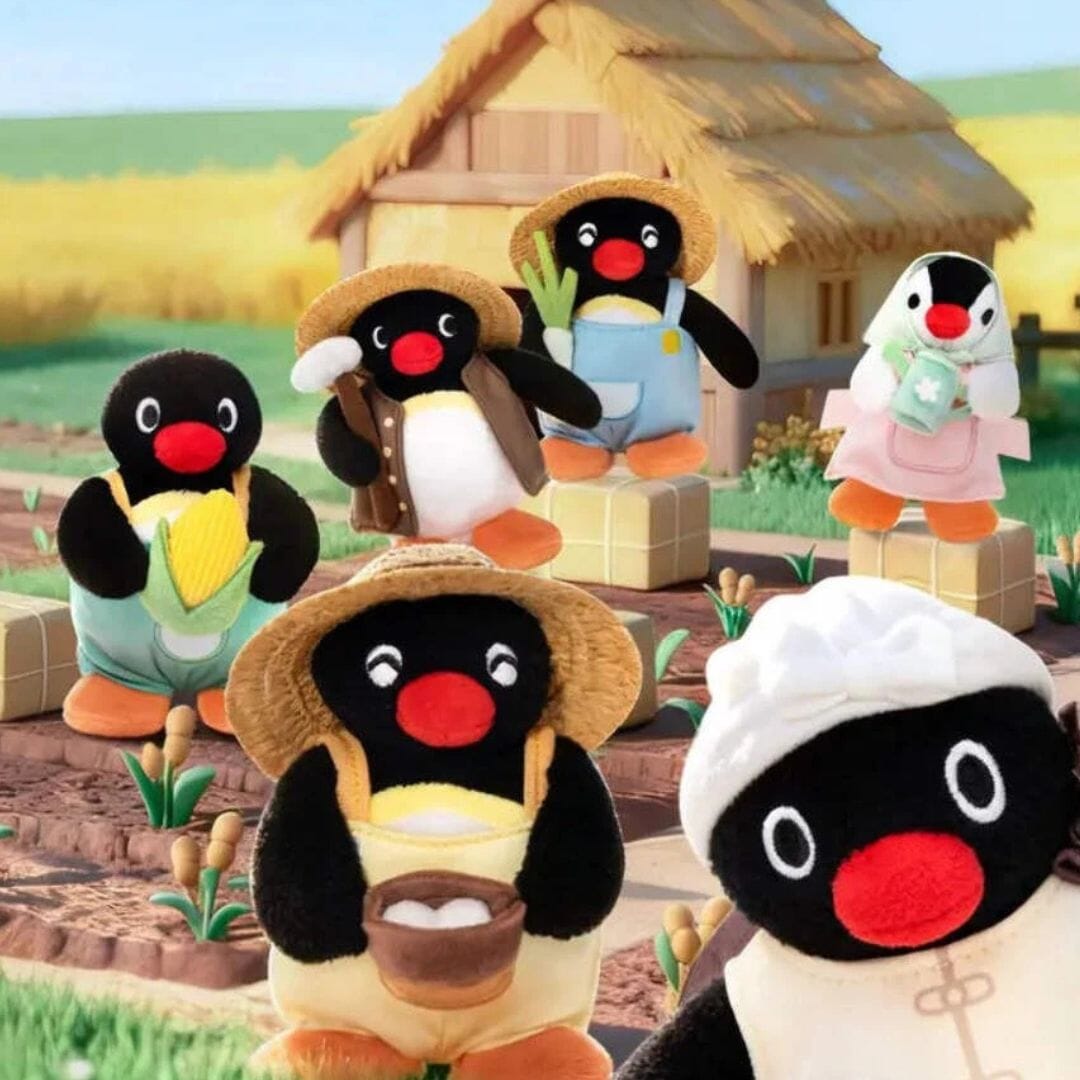 Pingu Happy Farm Series Plush Blind Box (1pc) Simple Pingu
