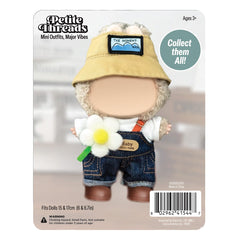 Outfit: “Daisy Day Out” Denim Overalls & Bucket Hat for Dolls - Petite Threads Simple Exclusive