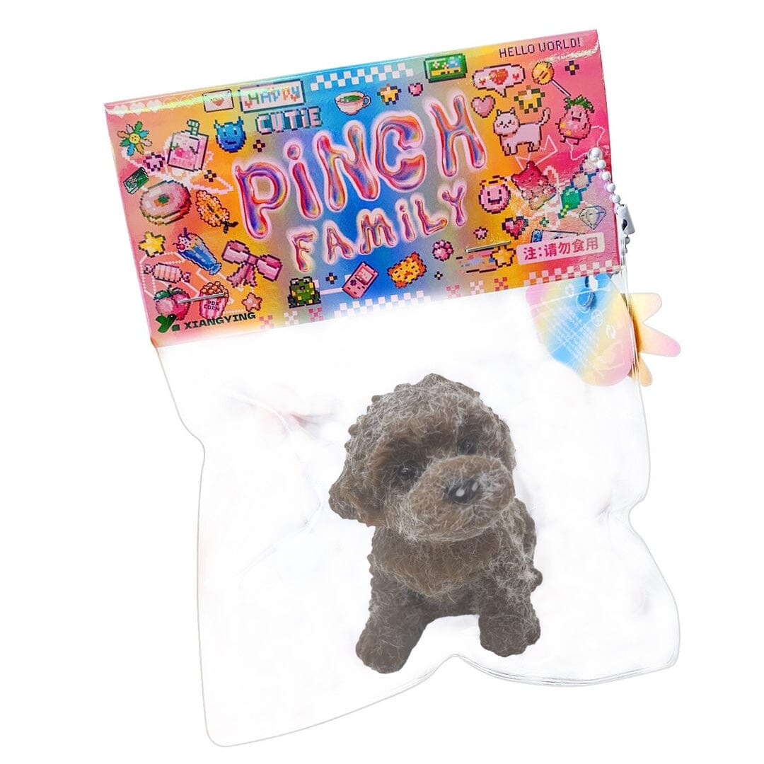 Pinch Family: Taba Squishy Chocolate Brown Dog Fidget Simple Pinch Family