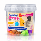 Squishi Mates Mochi Taba Squishy Fidget Toy Tub (36pc) Simple Exclusive