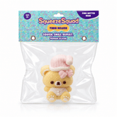 SqueezeSquad Taba Deluxe Premium Silicone Squishies® Fidget Toy - Pink Hatted Bear Simple SqueezeSquad