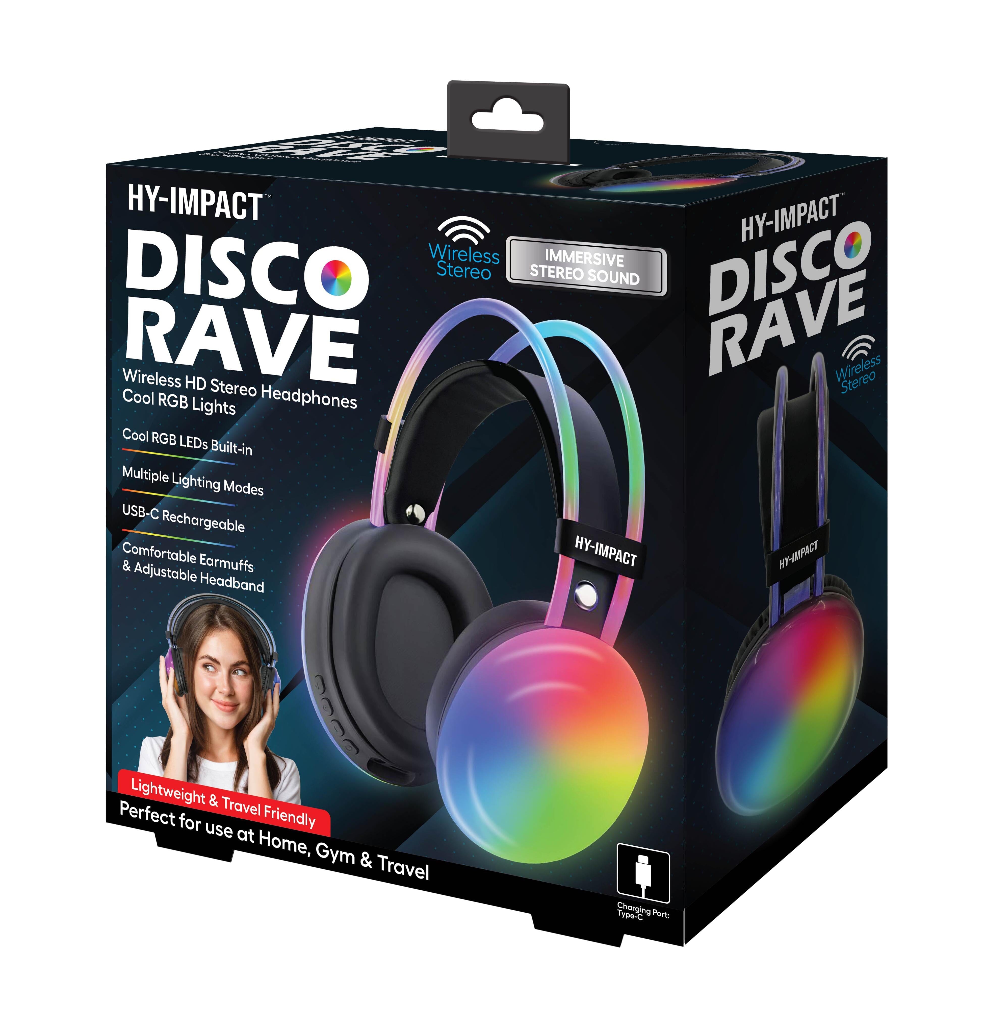 Disco Rave: Wireless HD Headphones with RGB Lights Simple Exclusive