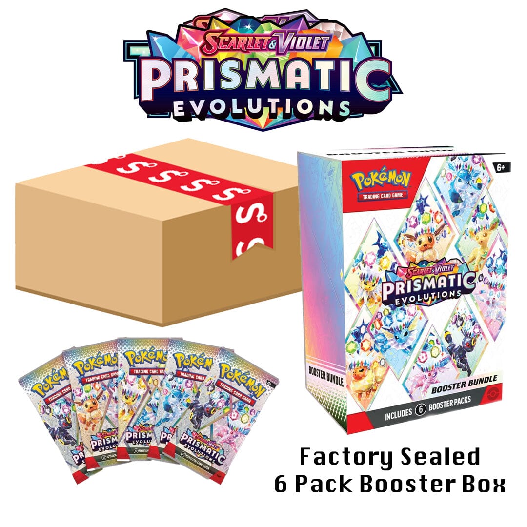 Pokémon TCG: Scarlet & Violet Prismatic Evolutions Factory Sealed Booster Box (6 Packs) Simple Pokémon