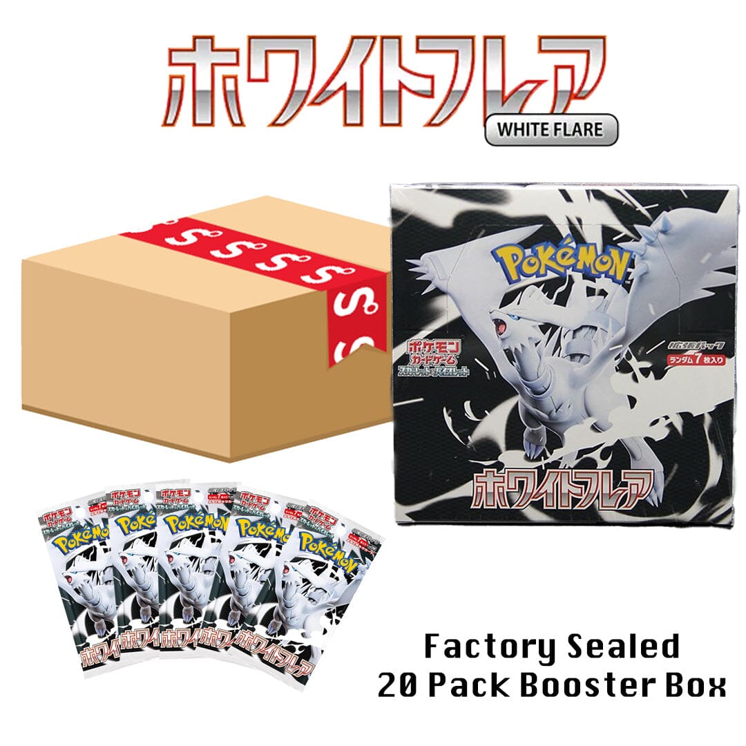 Pokémon TCG Japan: Scarlet & Violet White Flare Factory Sealed Booster Box (20 Packs) Simple Pokémon