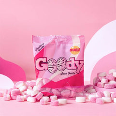 BUB's Godis: Sour Strawberry Vanilla Goody Ovals (90g) Simple Showcase